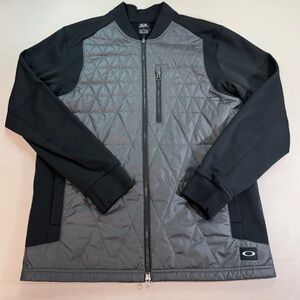 Oakley Men's L Quilted Insulated Black Gray Jacket Regular Fit